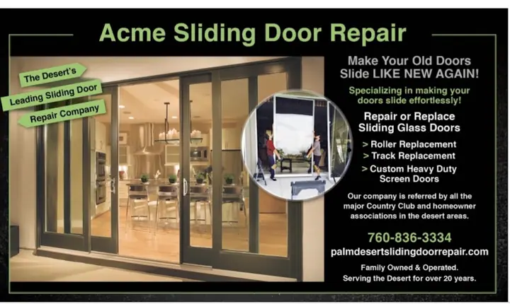 Acme Sliding Glass Door Repair, garage door company in Palm Springs